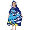 NLAND Telo Mare Bambini con Cappuccio Asciugamano da Bambini Accappatoio con Cappuccio Poncho Carino Asciugamano con Cappuccio Cartone Animato(Dinosauro Blu)