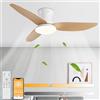 ANKBOY 107cm Ventilatore da Soffitto con Luce, Silenzioso Ventilatore da Soffitto con LED Dimmer e Telecomando, Reversibile DC Motore 6 Velocità, Timer, per Camera Soggiorno Cucina
