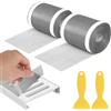 EFUTURETIME 2 pezzi 10 m Adesivo Filtro Raccogli Capelli Doccia Monouso, 9 cm x 10 m, Cattura Capelli Flessibile per Canale Scarico Doccia, Cucina, Bagno, contro Gli Intasamenti