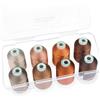 New brothread - 15 Opzioni - 8 Bobine a scatto da 1000m ogni Poliestere Filo di Ricamo Macchina con scatola di plastica di stoccaggio per Ricamo e Quilting - Different Brown