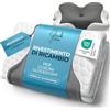 Glückstoff® Federa per Cuscino Ergonomico [CON EFFETTO RINFRESCANTE E CALDO] in Fibra di Bambù e Spandex | Morbido & Confortevole | Copricuscino di Ricambio | Grigio | Versione: Allrounder