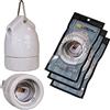 ISOLATECH 3pcs E27 ceramica presa appesa con occhiello in metallo LED lampadine a risparmio energetico (max.250V/4A) lampadine per la casa cucina frigorifero installazione resistente al calore