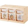 MilaBoo® Set adesivi vinile alta qualità su misura TROFAST, confezione 6 pezzi, boho beige, decorativo 3 grandi e 3 piccole