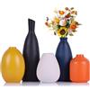 QIANLING Set di 5 vasi colorati in ceramica, moderni, blu, nero, bianco, per decorare la casa, ideali per soggiorno, cucina, ufficio, bagno, caminetto, ingresso, fattoria e tavolino da caffè