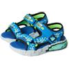 Skechers Mega-Splash 4K, Sandali Bassi da Bambino, Blue/Lime, 31