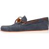 Melvin & Hamilton Nelson 21 Suede Pattini Teal Leather, Mocassino Uomo, Turchese, 39 EU