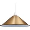 DC VOLTAGE DCVOLTAGE Lampada a Sospensione in Stile Retrò In Metallo e GialloOttone Base E27 Paralume Per Lampada da Soffitto Forma Conica da 22 cm Per Camera da Letto Cucina Ufficio Bar Ristorante