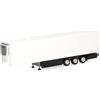 Herpa Modellino camion Schmitz E-Trailer semirimorchio isotermico frigorifero, 3 assi, miniatura scala 1:87, pezzo da collezione, Made in Germany, plastica, colore: bianco