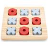 Woet® Tris in legno | Tris in legno, gioco da tavolo strategico per 2 giocatori, logica e concentrazione, gioco educativo, da 3 anni