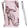 TOUCASA Cover per Moto E6 Play, Flip Custodia [3D Superficie] PU Pelle Portafoglio Unico Sottile Funzione TPU Antiurto Flip Cover a Libro per Motorola Moto E6 Play (Tacones Altos)