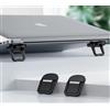 XiaZhiZhen Supporto per computer portatile mini in lega di zinco per computer portatile, invisibile, pieghevole, portatile, posteriore, appiccicoso, supporto per il raffreddamento