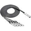 10Gtek for Cisco QSFP-4SFP10G-CU3M, 40Gb/s QSFP+ to 4x SFP+ Direct Attach Breakout Cable, Passive, 3-Meter(9.8ft)