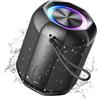 VOSFEEL Cassa Bluetooth Portatile, 15W Altoparlante Bluetooth Wireless Potente, 18h, Bassi Speaker con Luce LED, 360°Suono Stereo, Impermeabile IPX6, TF, AUX, Casa, Esterno, Feste, Viaggi