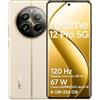 realme 12 Pro 5G Smartphone 8+256GB, Fotocamera IMX882 OIS 2X Optical Zoom, Snapdragon 6s Gen 2, Display curvo Vision da 6,7 a 120Hz, Batteria massiva da 5000mAh, Navigatore Beige (senza adattatore)