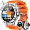 MEGALITH Orologio Smartwatch Uomo Fitness: Sport Tracker Contapassi Smart Watch Chiamate Bluetooth - Pressione Sanguigna Smartwatch Arancia Impermeabile