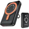 MAOMAOCON Magnetic Power Bank 12000mAh 22.5W Ricarica rapida Caricatore portatile PowerBank wireless con display LCD Piccola batteria USB-C con funzione di ricarica magnetica per smartphone Smartwatch