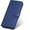 WEIOU Leather Folio Cover per Motorola Moto E20 / E30 / E40, Custodia in Pelle PU Magnetica Libro Flip Portafoglio con [Funzione Stand]. Blu