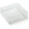 Generico 10 scatole scatoline trasparenti in pvc pet per bomboniere varie misure scatola portaconfetti porta confetti (7x7x2 cm)