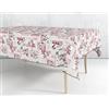 HOME ZEN HOUSEHOLD LINEN TOVAGLIA PLASTICA LAVABILE PVC IMPERMEABILE COPRITAVOLO PLASTIFICATO STAMPATO CON BORDINO FELPATA ANTIMACCHIA WATERPROOF (120X230CM, FARFALLA ROSA)