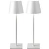 NOBILE LOVELYCARE 2 Lampada da tavolo senza fili BIANCO Led Touch Dimmerabile 3 modalità di luce Lampade ricaricabili impermeabile 3000-6500k