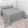 NARCISO - Trapuntino Matrimoniale Tinta Unita Ideale per la Mezza Stagione, Copriletto Leggero 260x270cm, Disponibile in Varie Colorazioni Uniche, Prodotto in Italia (Grigio Chiaro)