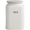 BRANDANI Barattolo Sale Porcellana Bianca C/Tappo Bamboo Naturale