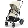 CYBEX Passeggino Gold e-GAZELLE S, max. 22 kg (modalità singola) / 2x 22 kg (modalità duo), sistema all-in-1 con azionamento elettrico e 20+ configurazioni, Seashell Beige