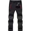 SANMIO Pantaloni Trekking Uomo Invernali da Sci Neve Arrampicata Escursionismo Caldo Softshell Outdoor Lavoro Nero con Pile XXL