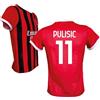 AC Milan Maglia Pulisic 11 Replica Ufficiale 2024/25, Rossonera a Strisce (IT, Testo, L, Rosso)