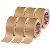 tesa Pack 4713 - Confezione da 6 nastri di carta per sigillare imballaggi, riciclabili e privi di solventi, colore marrone, 6 rotoli da 50 m x 50 mm