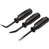 Draper 29729 Set di 3 mini leve tascabili, 125 mm, nere, dritte, 27° e 55°, lame CRV, manico in plastica con clip da tasca