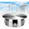 CTDMJ Copertura per canna fumaria da 120 mm a 130 mm, copertura per canna fumaria in acciaio inox, griglia di ventilazione