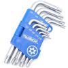 HemBorta® Chiavi Torx di Sicurezza 9PZ Set Corte Chiavi a Brugola, Estremità Cava Torx T10-T50 Lunga, Stella Chiavi a Prova di Manomissione T10, T15, T20, T25, T27, T30, T40, T45 e T50