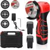 ConBlom Smerigliatrice a Batteria 76MM, 28000 RPM Smerigliatrice Angolare, Mini Smerigliatrice a Batteria con 2 Batterie 16.8V 2000mAh e 4 Dischi da Taglio per Tagliare, Lucidare e Levigare