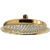 GETSHOWERSET Soffione doccia fisso, Soffione doccia a pioggia da 9 pollici, Aspetto rotondo antico dorato brillante, Soffione doccia regolabile con sfera girevole, Facile installazione