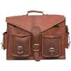 Fatto a mano Borsa a tracolla messenger in vera pelle marrone da uomo vintage nuova valige...
