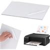 LiuHancsqd 20 Fogli Carta Adesiva A4 Stampabile, Vinile Autoadesivo per Getto | Set di 20 fogli A4 (21x29,7 cm) in vinile lucido impermeabile, carta adesiva bianca per stampante inkjet e laser