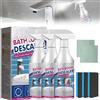 Tyafzzn 3 Pezzi Bathroom Descaler Foam, 60 Ml Stubborn Stains Cleaner, Bathroom Foam Cleaner, Powerful Descaling Cleaning Agent, Anticalcare Bagno Spray con 3 Spugne Blu