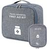 Mecctuck 2 Pezzi Kit di Pronto Soccorso, Pacchetto di Medicina, Borsa medica Sportiva, Borsa Medicina Portatile, Kit Medico Vuota Grande Capacità Impermeabile, Kit Medico, per Ufficio, Casa, Viaggi（Viola）