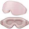 WLLHYF Maschera per dormire in seta 3D Stereo Deep Sleep Maschera per gli occhi confortevole Regolabile Carino Bloccare Out Light Eye Covers per uomo e donna All Night Sleep