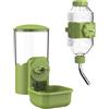 Kassiva Distributore automatico di cibo e acqua per animali domestici, stazione di alimentazione automatica a gravità per cuccioli, gattini, conigli, porcellini d'India, cincillà, furetti, ricci (Verde)