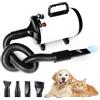 Memows Soffiatore per Cani Asciugacapelli per Cani 2800W Phon per Cani Asciugatore per Cani Asciuga Cane velocità e Temperatura Regolabili Asciugatrice per Cani Soffiatore Cane con 4 Ugelli Diversi