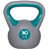 BAKAJI Kettlebell in Ghisa per Palestra e Riempimento Cemento, Fitness, Riabilitazione, Esercizio, Allenamento Forza, Impugnatura Ergonomica Anti-Scivolamento, Fondo Piatto (10, Chilogrammi)