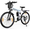 VARUN Bici Elettrica, 26 Bicicletta Elettrica Pieghevole con Cambio a 21 Velocità, 5 Modalità, 250W Motore Bici Elettrica Uomo, Mountain Bike Elettrica con Pedalata Assistita, 48V 374.4Wh Batteria