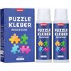 Lemeitu Colla per puzzle 1000/1500/3000 pezzi, colla PVA atossica, colla autoadesiva, asciugatura rapida, 120 ml,2 confezione