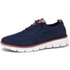 RUFONE Breeze Scarpe da uomo Oxfords Lace Up Walking Confortevole Business Casual Scarpe Wearbreeze Urban Mesh Dress Sneakers, Blu, 42.5 EU