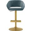Bar Stools UK Actona - Sgabello da bar in velluto spazzolato, colore: oro