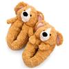 NICI 62169 Pantofole a forma di cane, calde e con suola antiscivolo, per ragazzi e ragazze, 36-39 (M), marrone