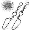 AOZUO 25 girelle per pesca a scatto ad alta resistenza, in acciaio inox, connettore resistente alla corrosione, cuscinetti a sfera con scatto per acqua dolce (M-29lb/13kg)