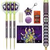Target Darts Luke Littler Set di Freccette con Punta in Acciaio Campione del Mondo, Punta Svizzera, 90% Tungsteno, 23G | The Nuke 2025 Special Edition K-Flex, Portachiavi, Punte Svizzere SLK Ricambio